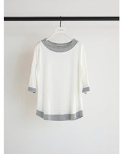 【CHIGNON 2026 SPRING】配色テレコハーフスリーブPO