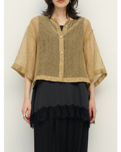 [CHIGNON 2026 SS COLLECTION] Sheer Print Half Sleeve SH