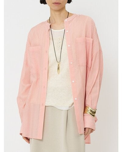 【CHIGNON 2026 SPRING】シアーストライプオーバーSH