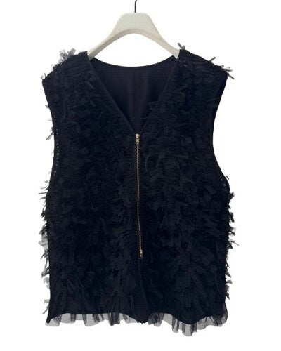 【CHIGNON】チュールレースドッキングベスト