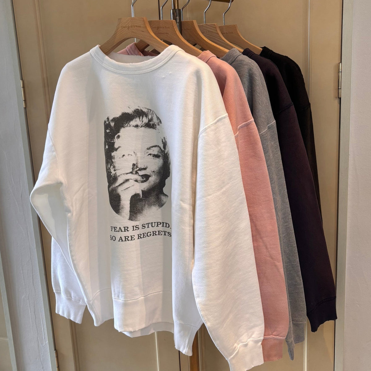 【KHA:KI】DAMAGE SWEAT SHIRT -My MUSE - Champdelarose