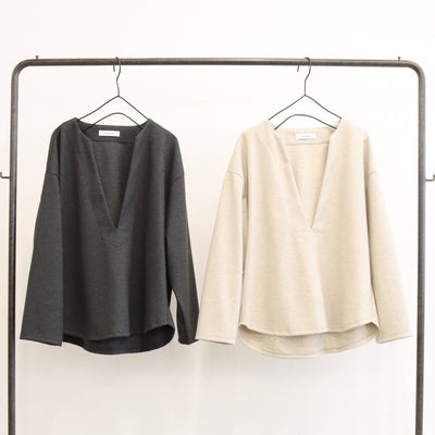 【LE MELANGE 2026 Autumn】ニードルパンチキーネックプルオーバー - Champdelarose