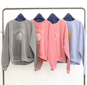 【LE MELANGE 2026 Winter】裏起毛プリントプルオーバー - 11月上旬頃発送 - Champdelarose