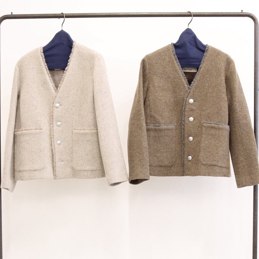 【LE MELANGE 2026 Winter】ツイードノーカラージャケット - 11月上旬頃発送 - Champdelarose