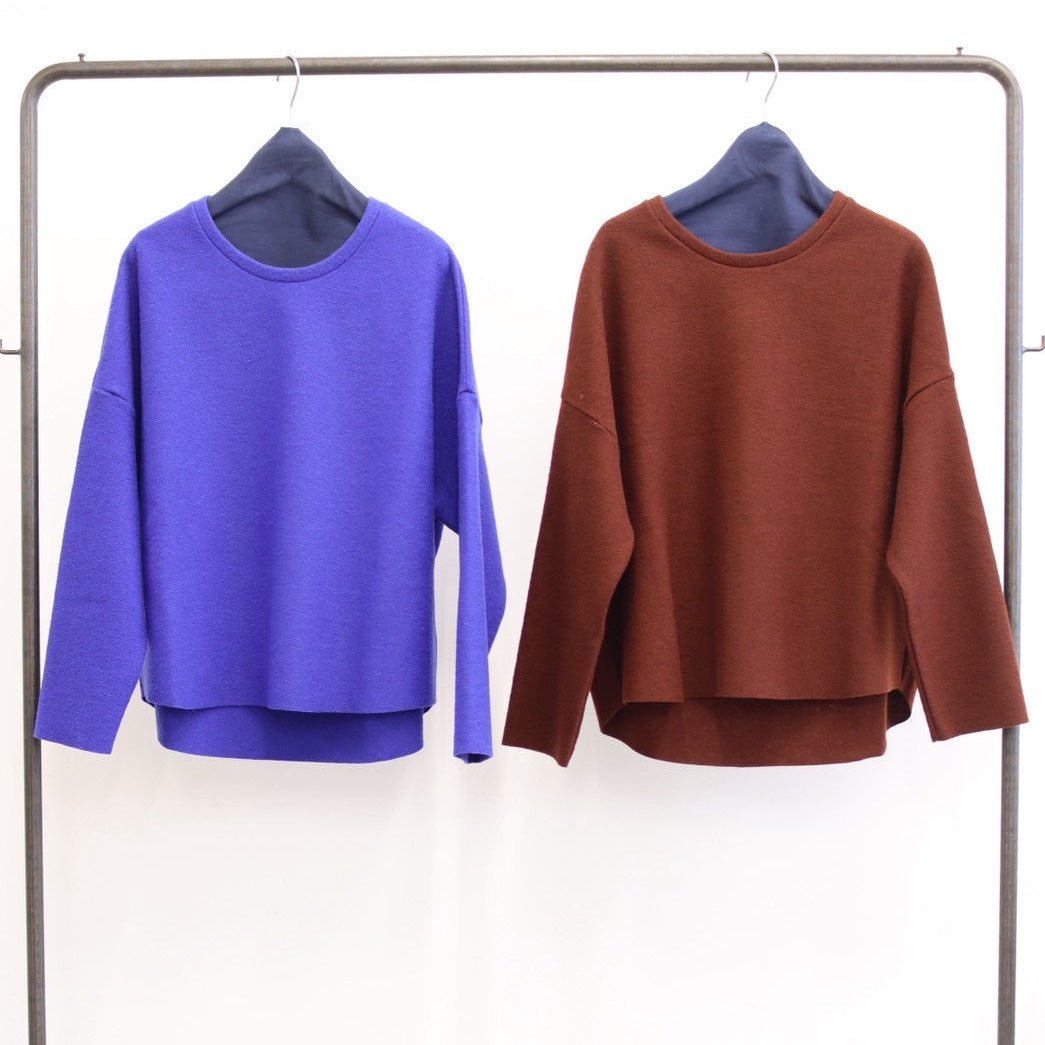 【LE MELANGE 2026 Winter】圧縮ウールクルーネックプルオーバー - 11月下旬頃発送 - Champdelarose
