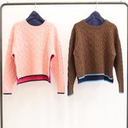 【LE MELANGE 2026 Winter】クルーネックケーブルニット - 11月下旬頃発送 - Champdelarose