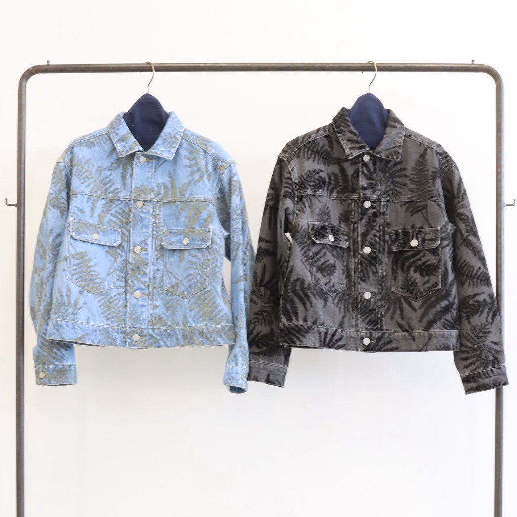 【LE MELANGE 2027 SPRING】フロッキープリントデニムジャケット - 2月上旬頃発送 - Champdelarose