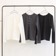 【LE MELANGE 2027 SPRING】シアージャガードヘンリーネックTee - 2月下旬頃発送 - Champdelarose