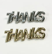 【LE MELANGE 2027 SPRING】「THANKS」レターメタルブローチ - 2月中旬頃発送 - Champdelarose