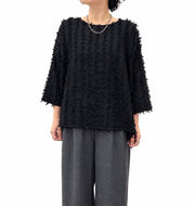 【siro de labonte 2027 SS】wide pullover(fringe Jacquard) - 2月下旬頃発送