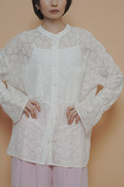 【CYAN 2027 SS VOL.1】メッシュジャガートーフィットシャツ - 2月下旬頃発送