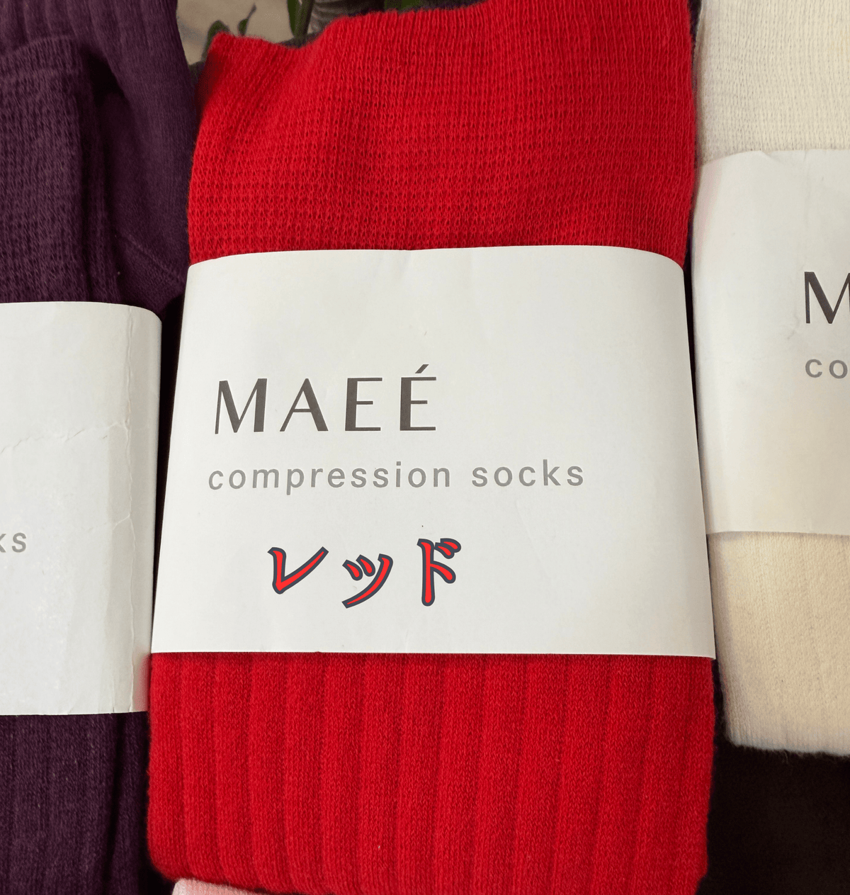 【MAEE】コンプレッションソックス（コットンリブタイプ） - 8月下旬頃発送 - Champdelarose