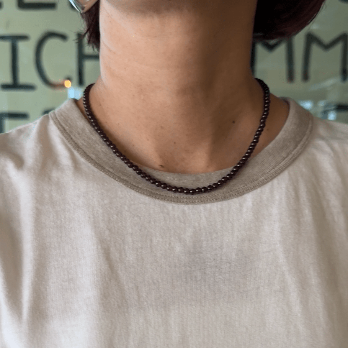 【MAKIYORI select】 Natural stone necklace - Champdelarose