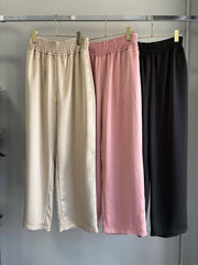 【MARGAUX 2026 FALL】ウエストゴムサテンパンツ - Champdelarose