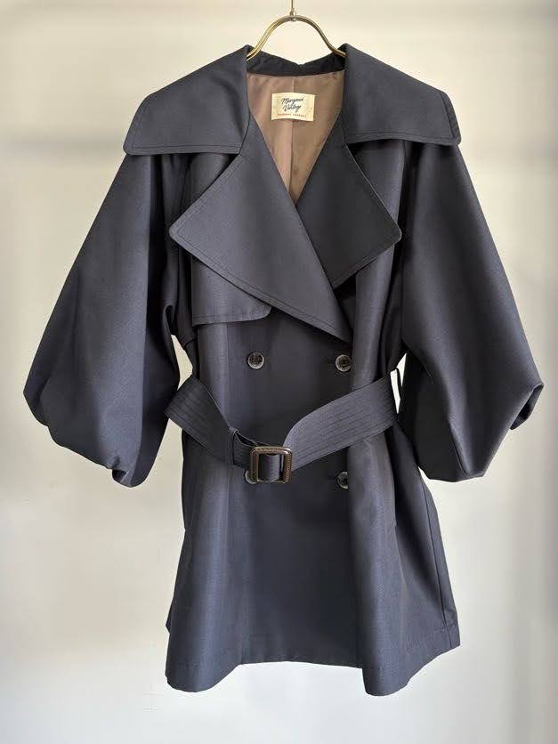 【MARGAUX 2026 FALL】バルーンスリーブミドル丈トレンチ - Champdelarose