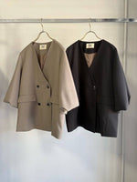 【MARGAUX 2026 FALL】バルーンスリーブノーカラーJK - Champdelarose