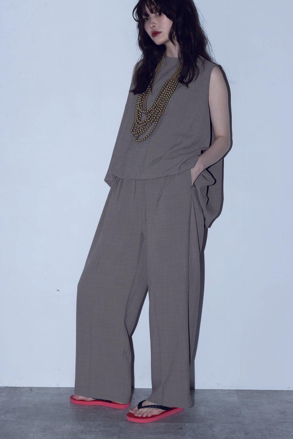 【MARGAUX 2026 SS】バルーンヘムノースリーブBL - Champdelarose