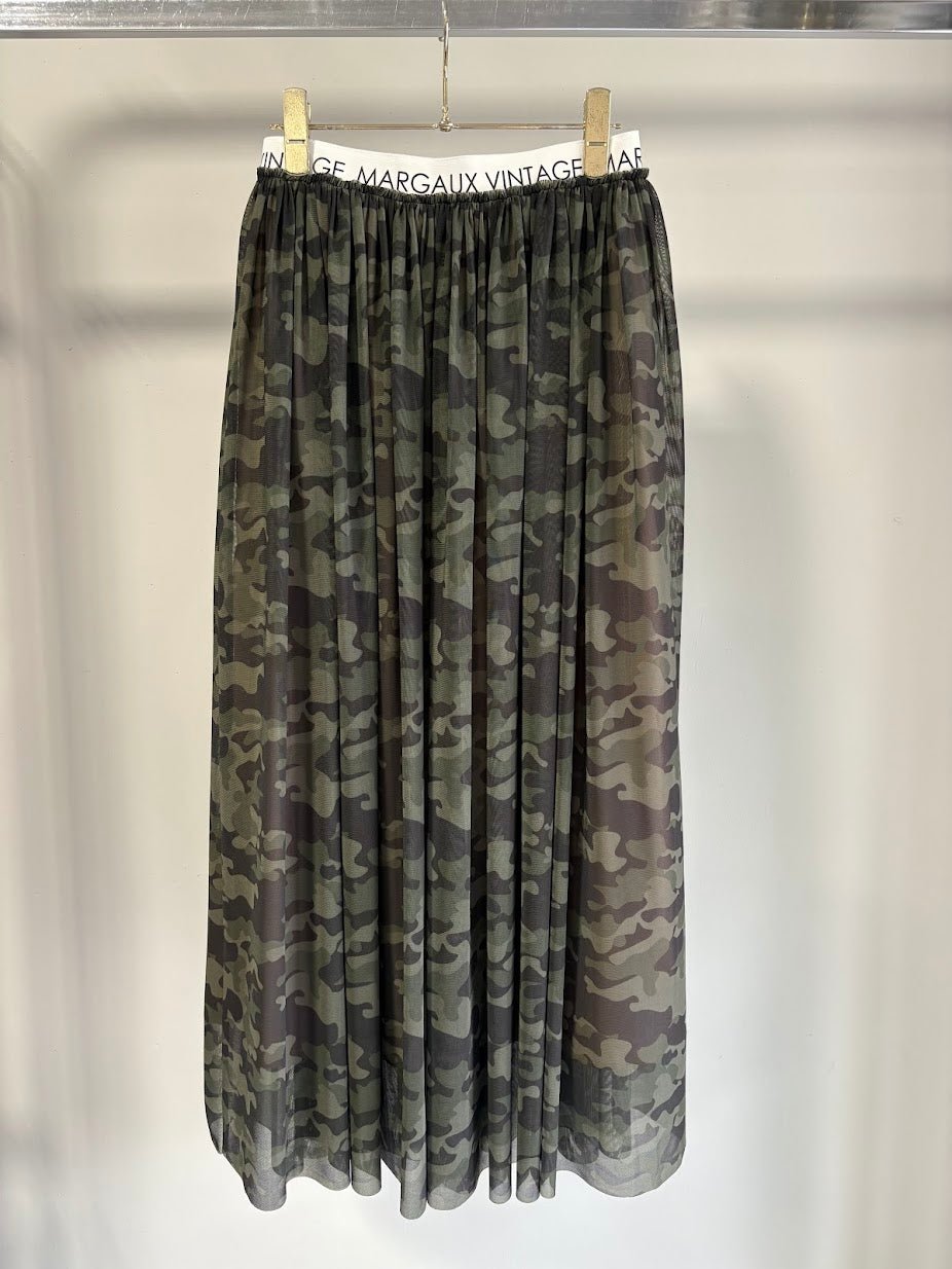 【MARGAUX VINTAGE 2026 PRE SPRING】カモフラチュールスカート - Champdelarose
