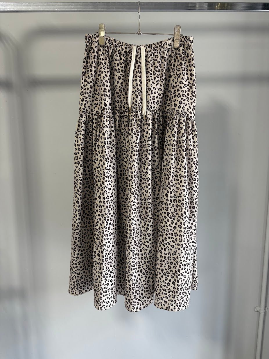 【MARGAUX VINTAGE 2026 PRE SPRING】レオパードギャザースカート - Champdelarose