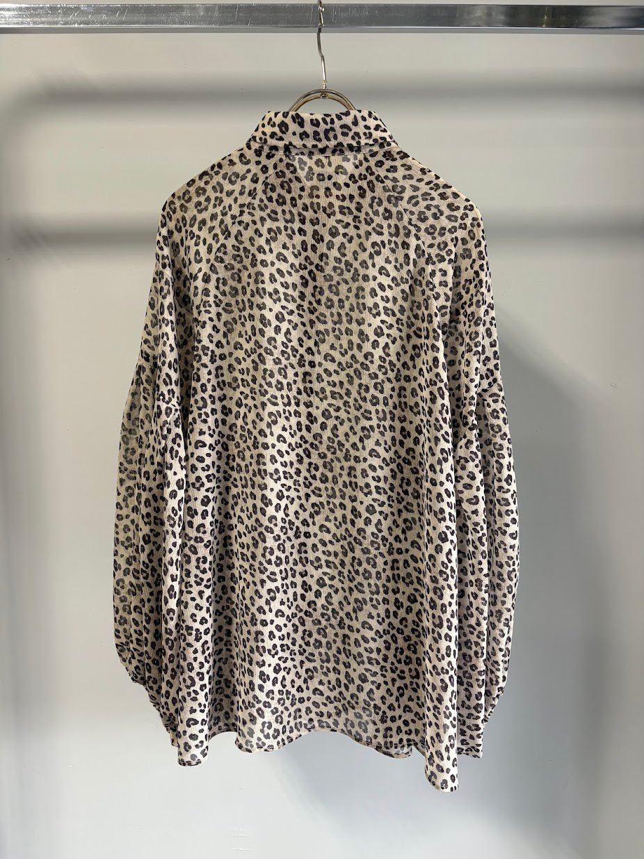 【MARGAUX VINTAGE 2026 PRE SPRING】シアーレオパードブラウス - Champdelarose