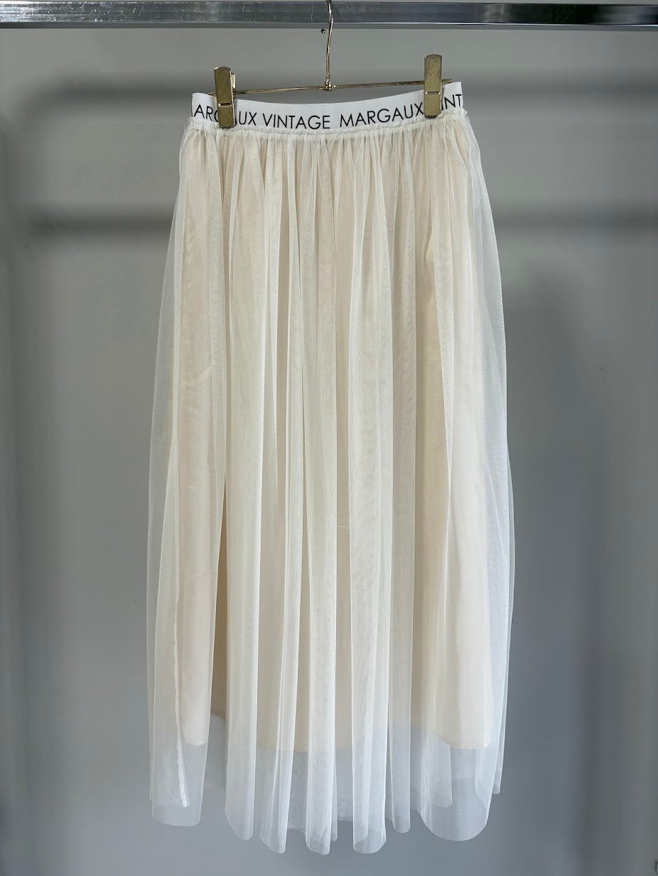 【MARGAUX VINTAGE 2026 PRE SPRING】ウエストロゴチュールスカート - Champdelarose