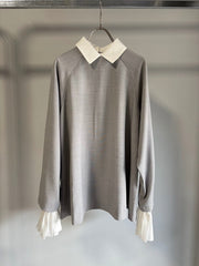 【MARGAUX VINTAGE 2026 PRE SPRING】カフス付きブラウス - Champdelarose