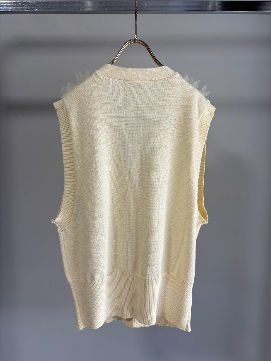 【MARGAUX VINTAGE 2026 PRE SPRING】チュールフリルベスト - Champdelarose