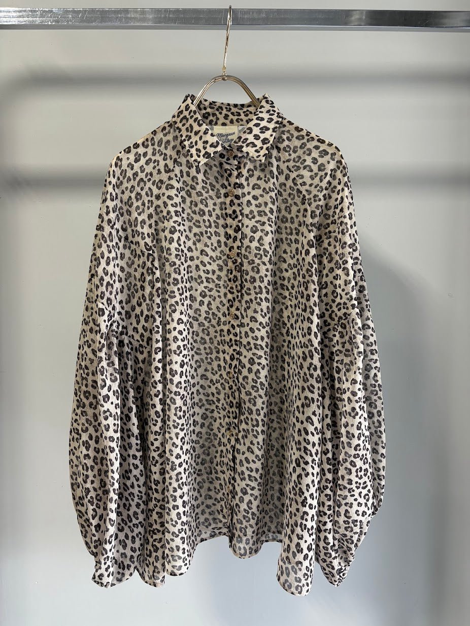 【MARGAUX VINTAGE 2026 PRE SPRING】シアーレオパードブラウス - Champdelarose