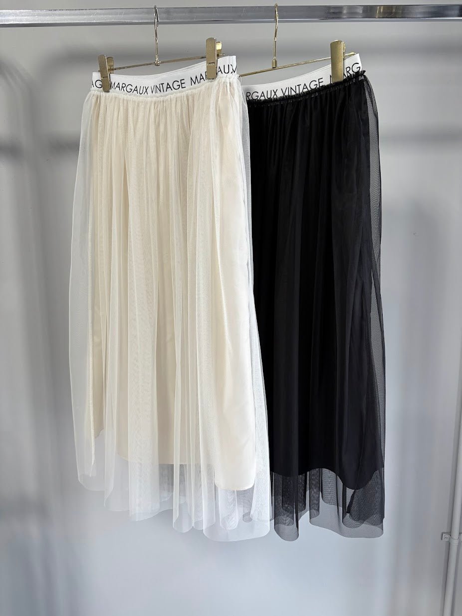 【MARGAUX VINTAGE 2026 PRE SPRING】ウエストロゴチュールスカート - Champdelarose