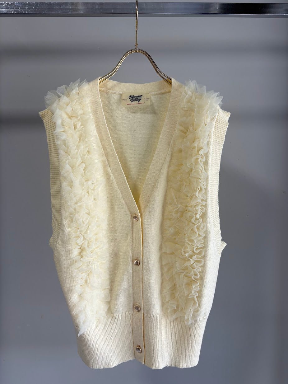 【MARGAUX VINTAGE 2026 PRE SPRING】チュールフリルベスト - Champdelarose