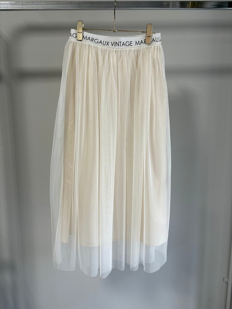 【MARGAUX VINTAGE 2026 PRE SPRING】ウエストロゴチュールスカート - Champdelarose