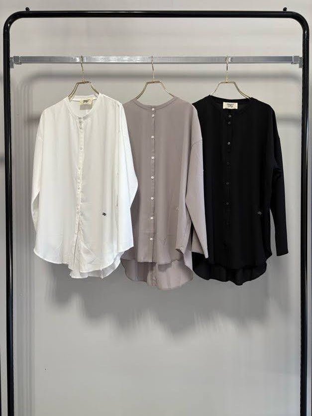 【MARGAUX VINTAGE 2027 PS】シアーロゴ刺繍ブラウス - 2月中旬頃発送 - Champdelarose