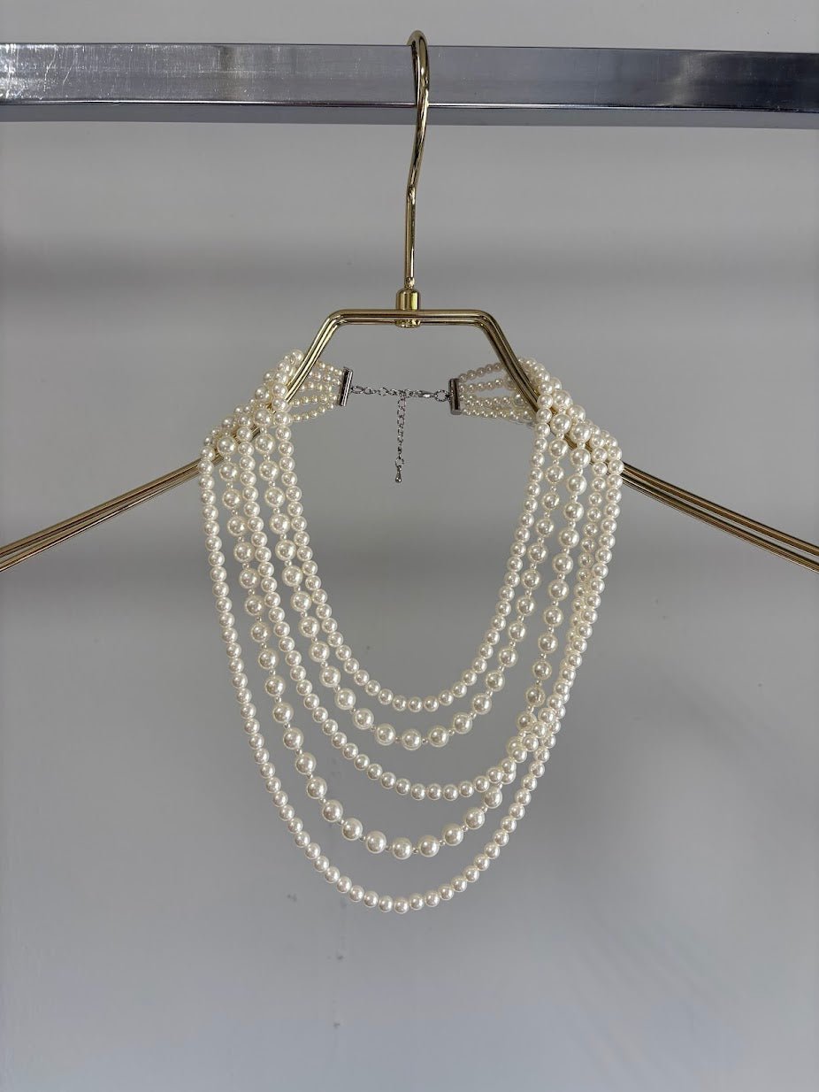 【MARGAUX VINTAGE 】5連パールネックレス - Champdelarose