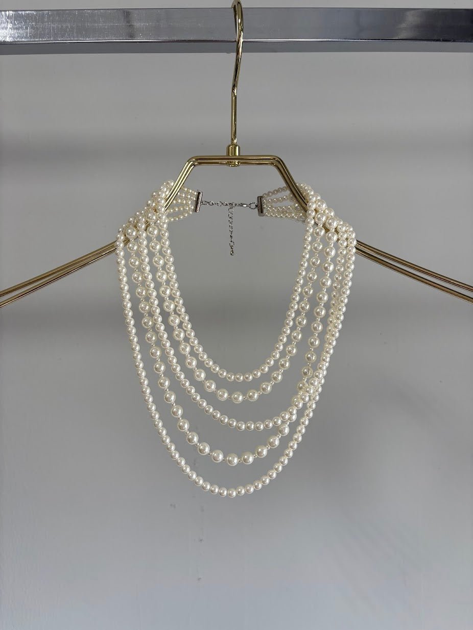 【MARGAUX VINTAGE 】5連パールネックレス - Champdelarose