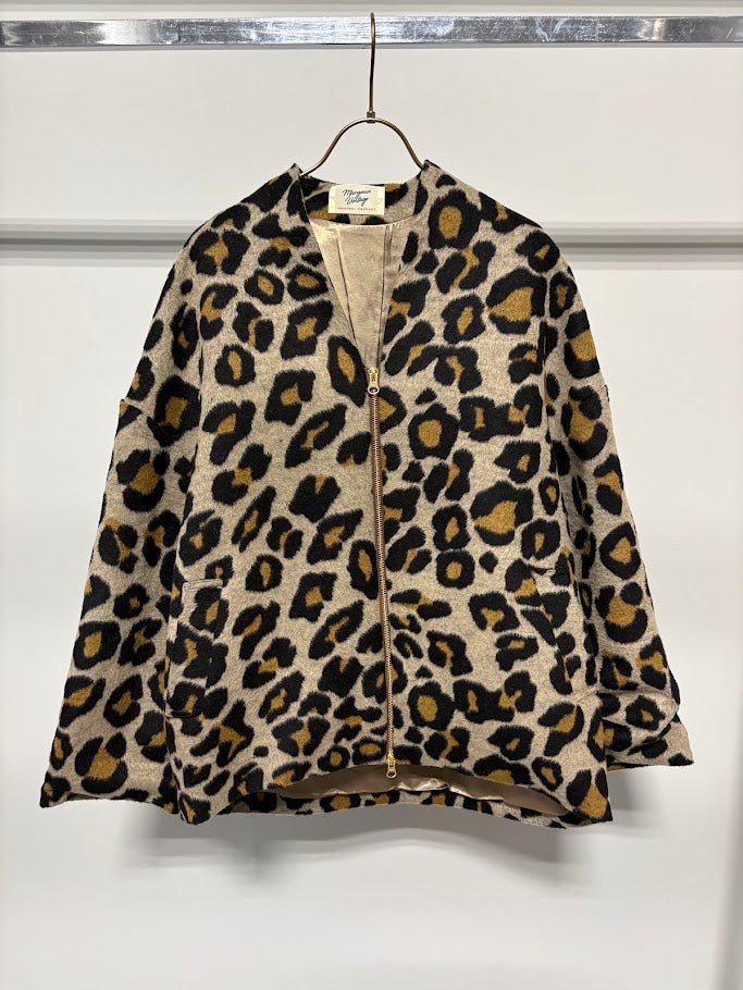 【MARUGAUX 2026 AW】シャギージップコート（レオパード）- 10月下旬頃発送 - Champdelarose
