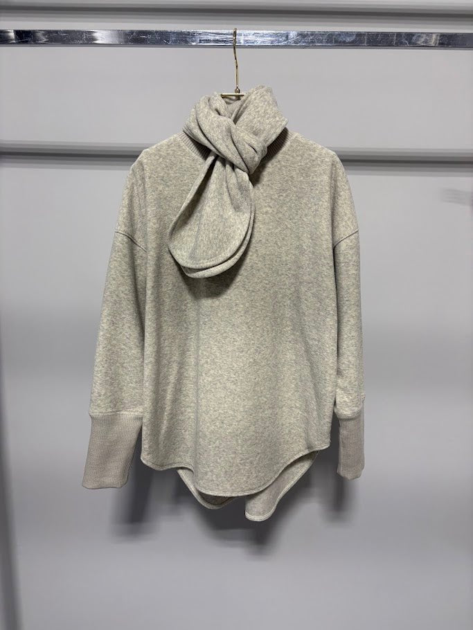 【MARUGAUX 2026 AW】マフラー付き裏起毛プルオーバー - 10月中旬頃発送 - Champdelarose