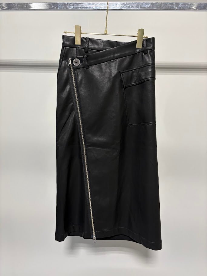 【MARUGAUX 2026 AW】レザーラップスカート - 10月下旬頃発送 - Champdelarose