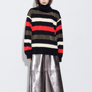 【MARUGAUX 2026 AW】異素材ボーダータートルニット - 10月下旬頃発送 - Champdelarose