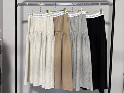 【MARUGAUX 2026 AW】ロゴウエストギャザースカート - 9月下旬頃発送 - Champdelarose
