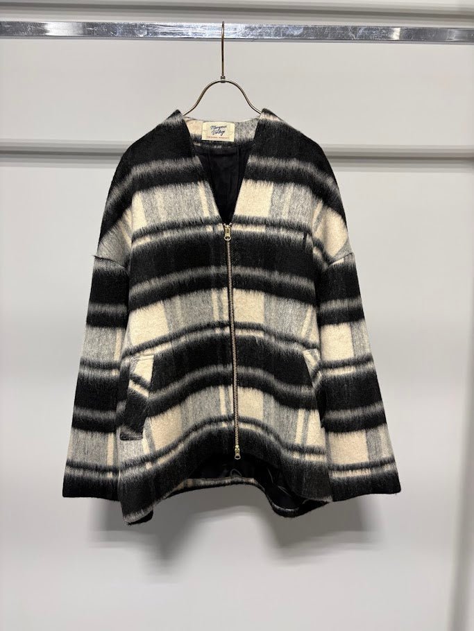 【MARUGAUX 2026 AW】シャギージップコート（CHECK）- 10月下旬頃発送 - Champdelarose