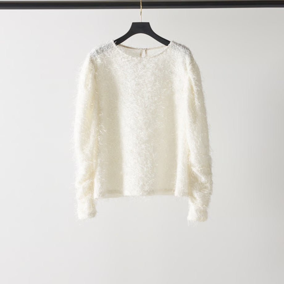 【MEWL 2025 AUTUMN】シアーツイードパフスリーブTOPS - Champdelarose