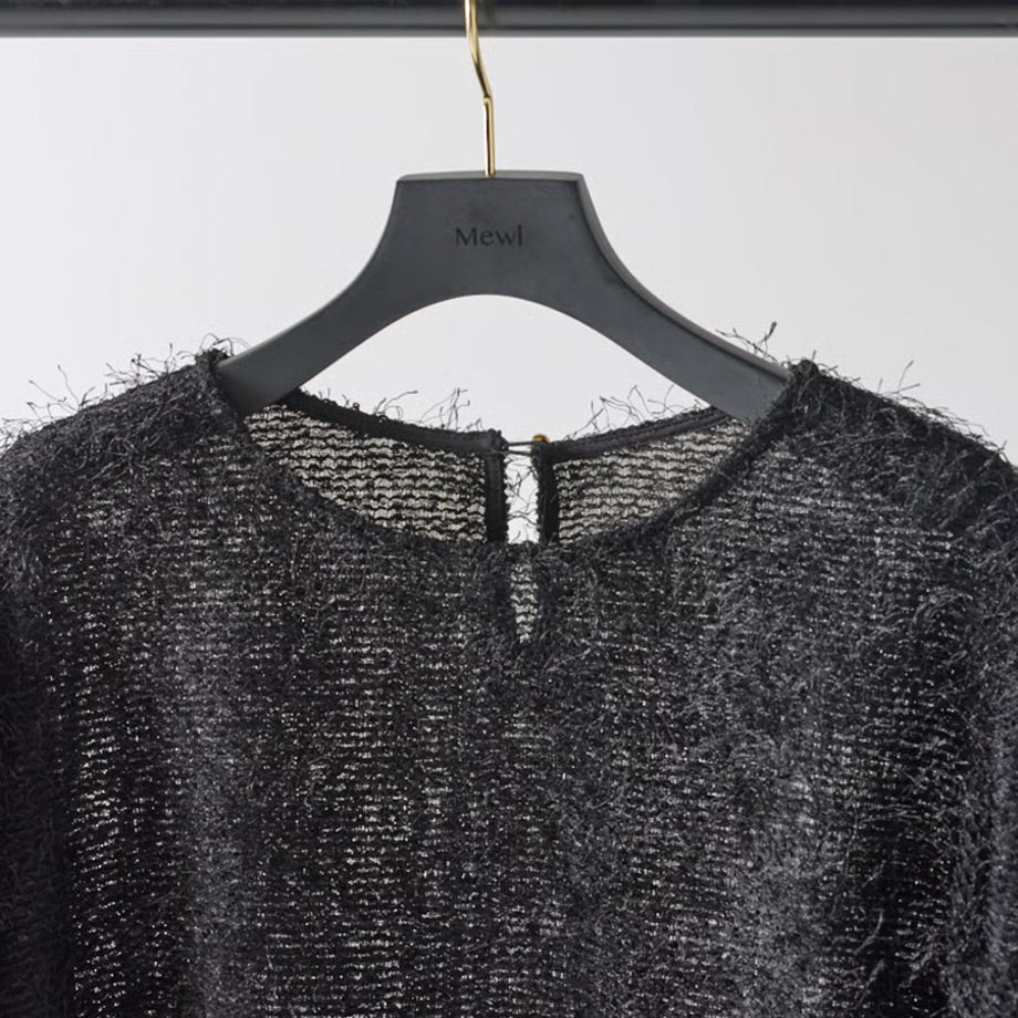 【MEWL 2025 AUTUMN】シアーツイードパフスリーブTOPS - Champdelarose