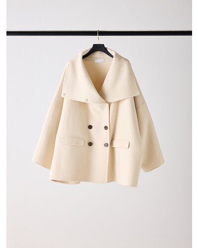 【Mewl 2026 AUTUMN】ダブルフェイススタンドカラーコート - Champdelarose