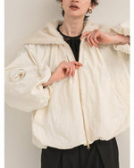 【Mewl 2026 AUTUMN】2WAYファーフードブルゾン - Champdelarose