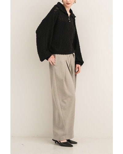 【Mewl 2026 AUTUMN】つぶつぶ2WAYネックニット - Champdelarose
