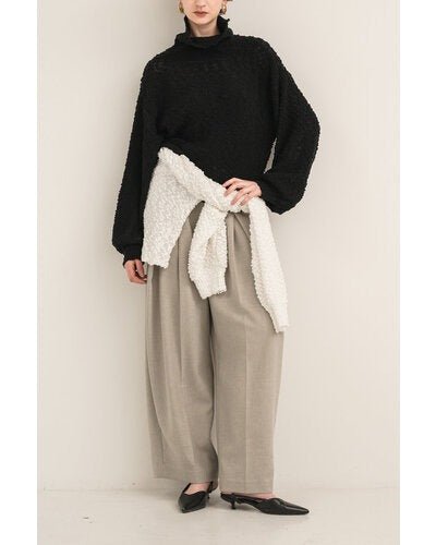 【Mewl 2026 AUTUMN】つぶつぶ2WAYネックニット - Champdelarose