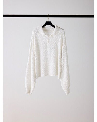 【Mewl 2026 AUTUMN】つぶつぶ2WAYネックニット - Champdelarose