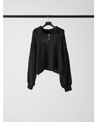 【Mewl 2026 AUTUMN】つぶつぶ2WAYネックニット - Champdelarose