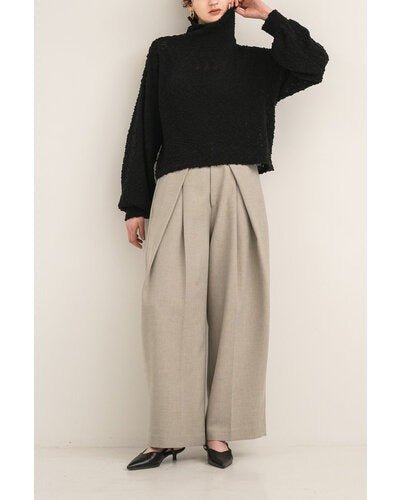 【Mewl 2026 AUTUMN】つぶつぶ2WAYネックニット - Champdelarose