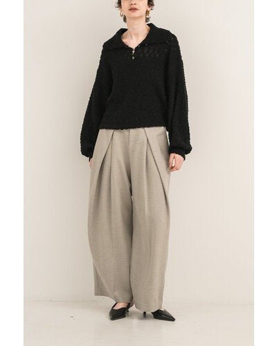 【Mewl 2026 AUTUMN】つぶつぶ2WAYネックニット - Champdelarose